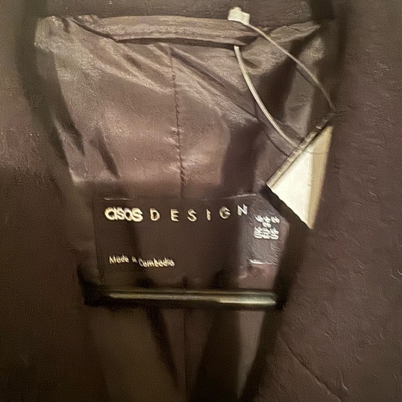 ASOS Classic Black Pea Coat - Picture 3 of 5